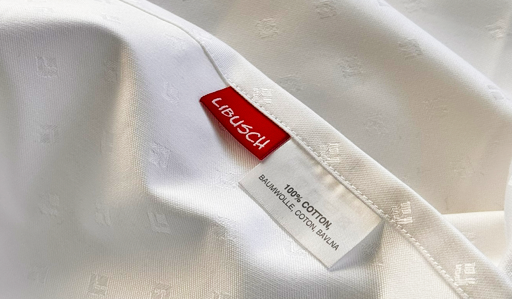 Libusch Tischdecken-Etikett