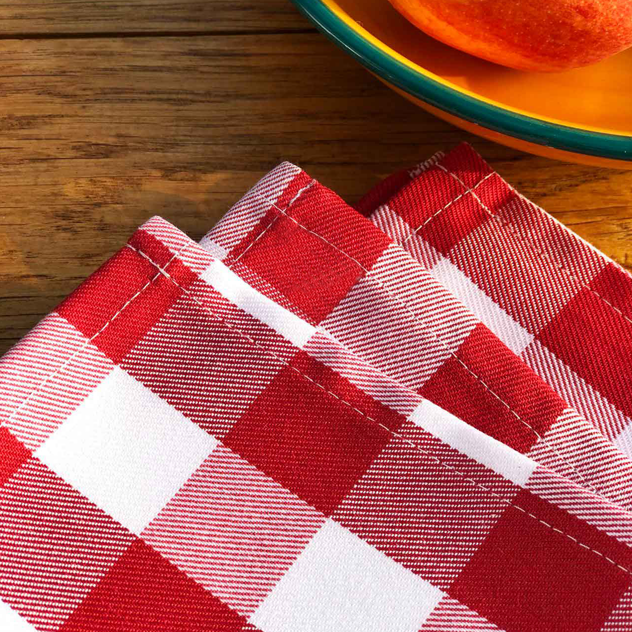 Stoffservietten rot-weiß kariert 30x30