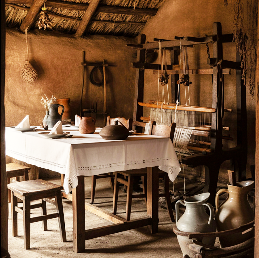 Feine Leinen-Servietten mit edlem Hohlsaum