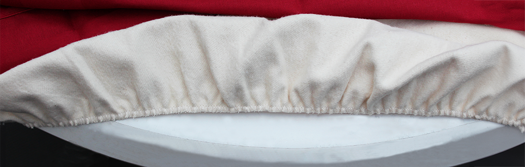 Tischmolton rund mit Gummizug