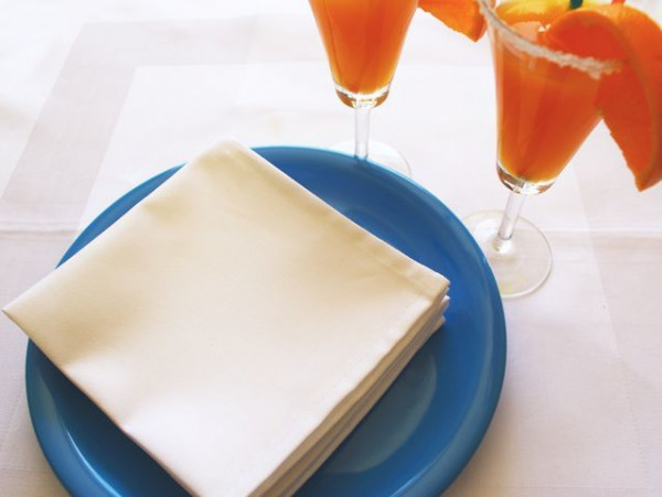 10 cocktail napkins white, without pattern 30x30