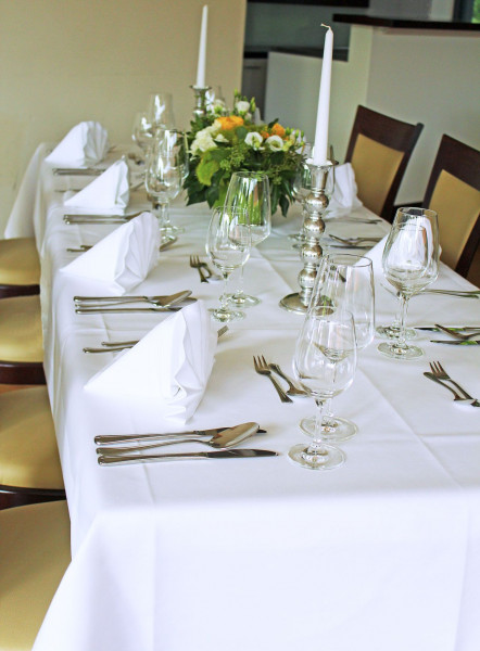 Tischdecke Klara, weiß, ohne Muster, 160x350