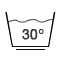 Pflegesymbole Waschsymbole: Waschmaschine waschen bei 30 Grad im Schonwaschgang